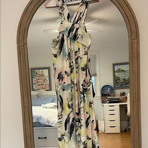Halogen Pastel Abstract Maxi Dress